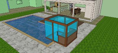 piscina com sauna integrada