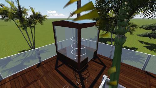 Sauna pronta com ducha